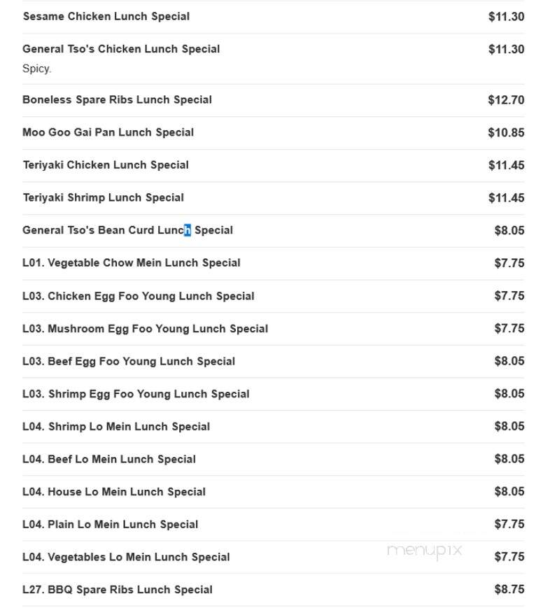 Golden China - Pequannock, NJ menu_pic