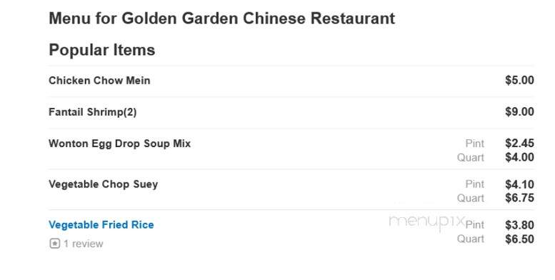 Golden Garden Chinese Restaurant - Pompton Lakes, NJ menu_pic