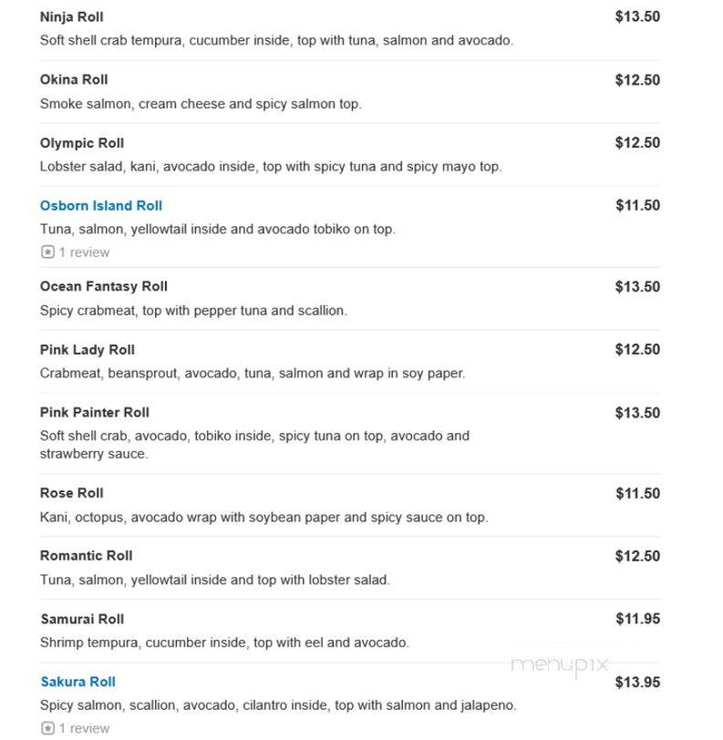 Makoto Japanese Steakhouse - Manahawkin, NJ menu_pic