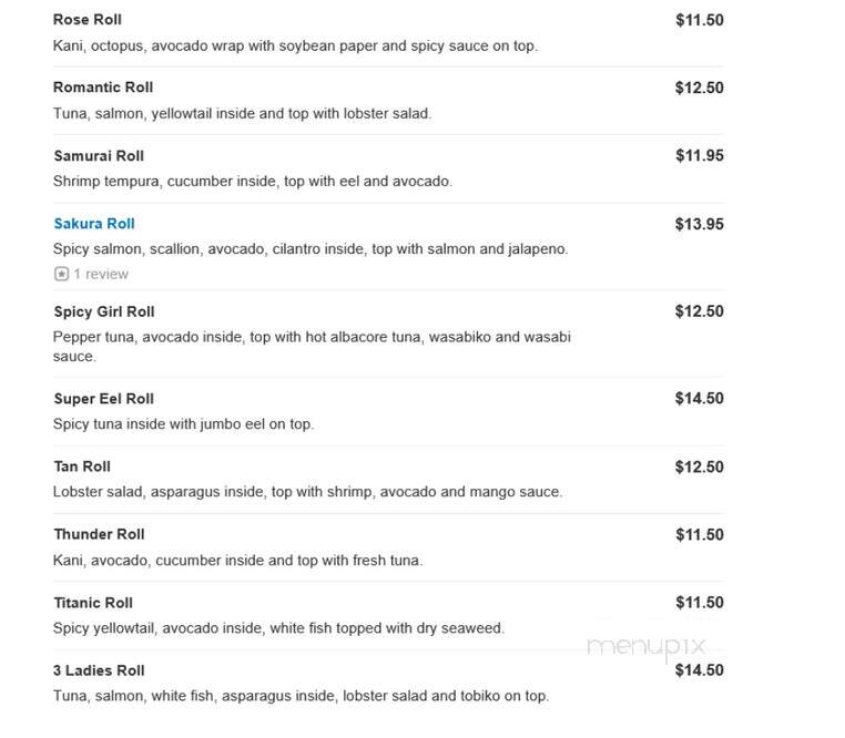 Makoto Japanese Steakhouse - Manahawkin, NJ menu_pic