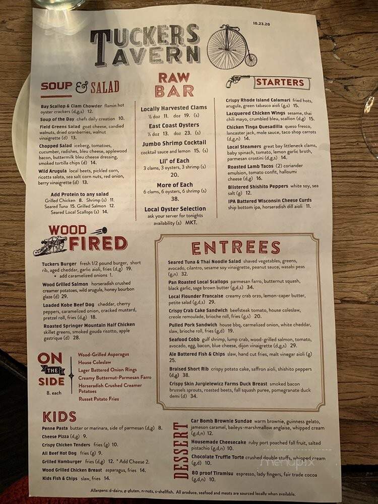 Tucker's Restaurant - Beach Haven, NJ menu_pic