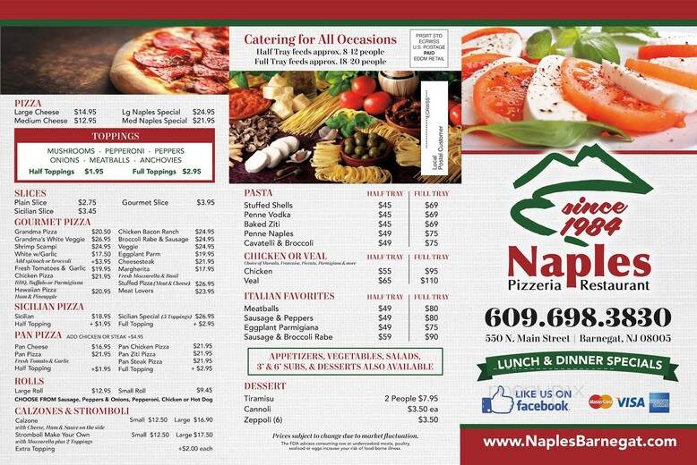 Naples Pizza & Restaurant - Barnegat, NJ