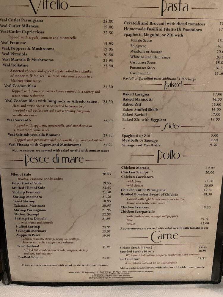 Bella Napoli - Bloomfield, NJ menu_pic