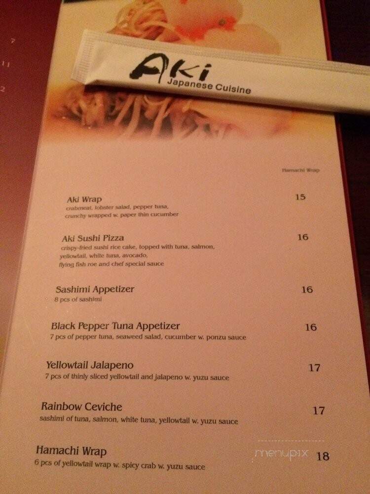 Aki Restaurant - Bloomfield, NJ menu_pic
