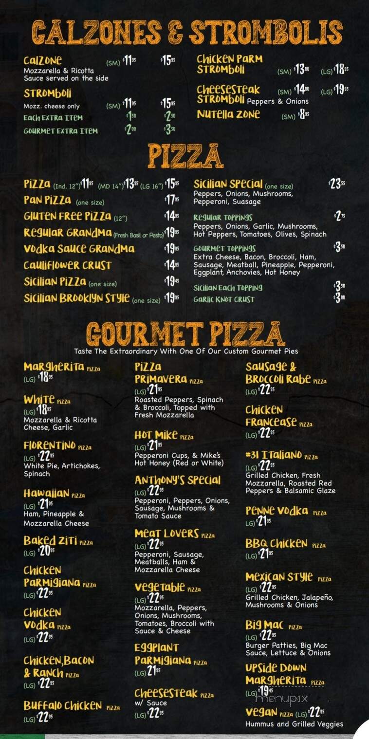 Anthony's Pizzeria - Lanoka Harbor, NJ menu_pic
