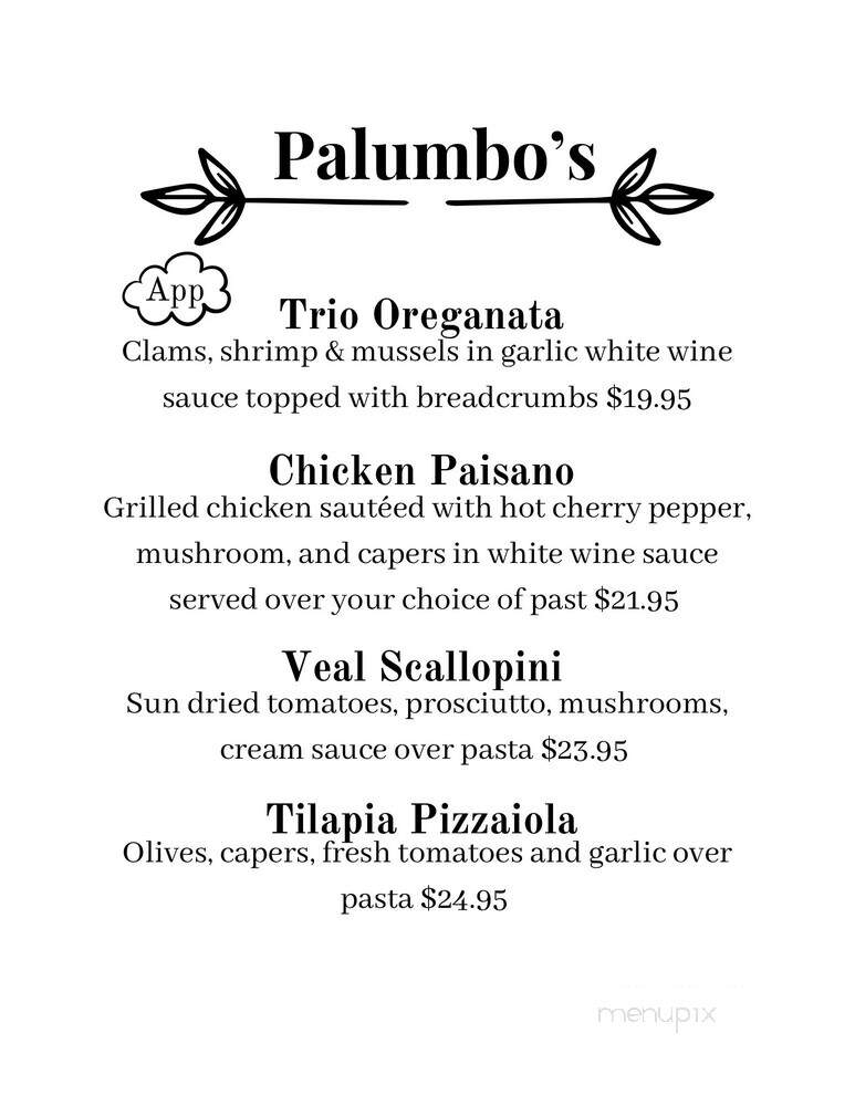 Palumbo Restaurant & Pizza - Holmdel, NJ menu_pic