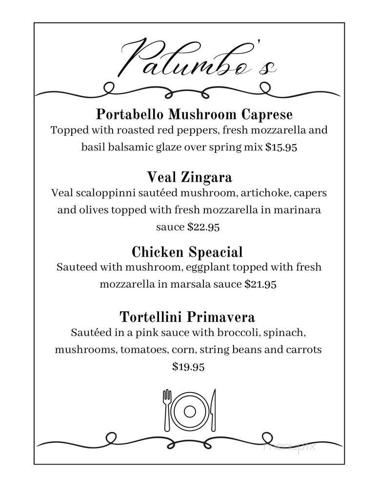 Palumbo Restaurant & Pizza - Holmdel, NJ menu_pic