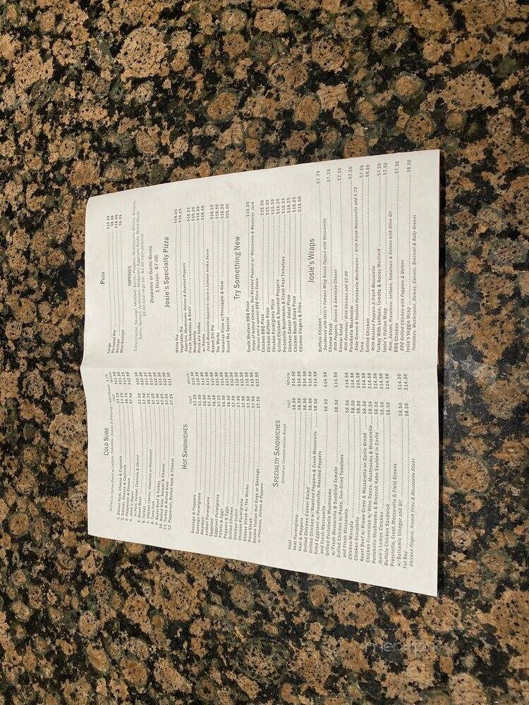 Josie's Pizzeria Catering - Lyndhurst, NJ menu_pic
