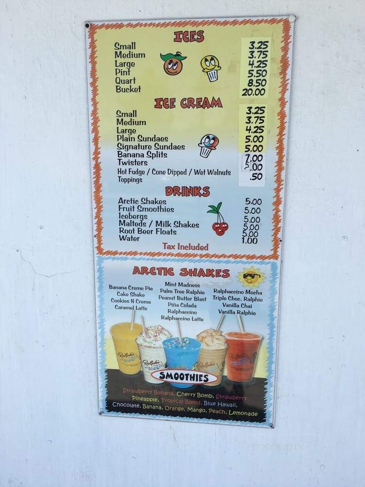 Ralph's Italian Ices - Lincroft, NJ menu_pic
