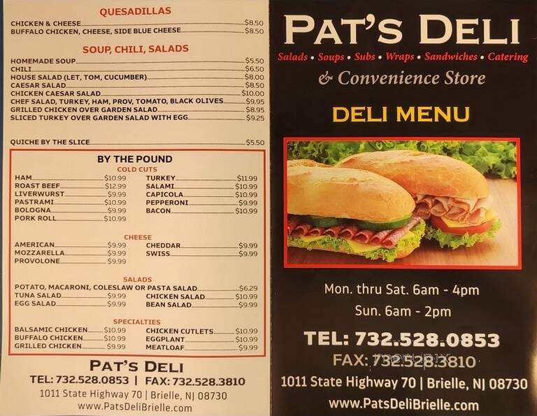 Pats Little Deli - Brielle, NJ menu_pic