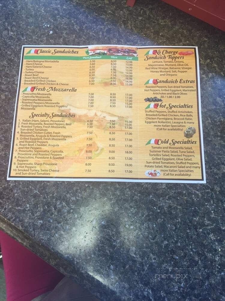 Visentini Brothers - Lodi, NJ menu_pic