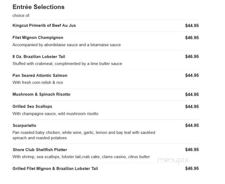Doolan's Shore Club Grille & Bar - Spring Lake, NJ menu_pic