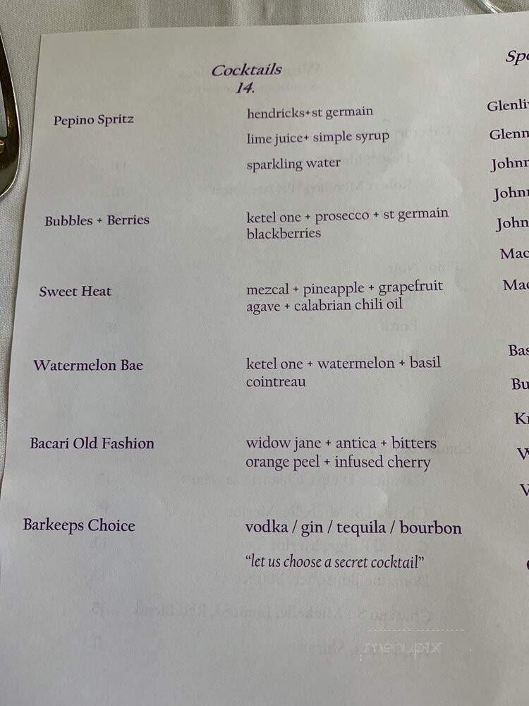 Bacari Grill - Washington Township, NJ menu_pic