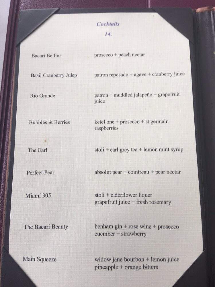 Bacari Grill - Washington Township, NJ menu_pic