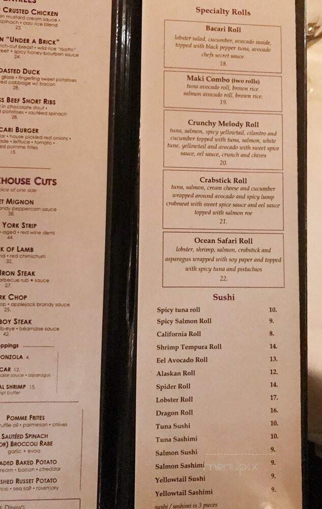 Bacari Grill - Washington Township, NJ menu_pic
