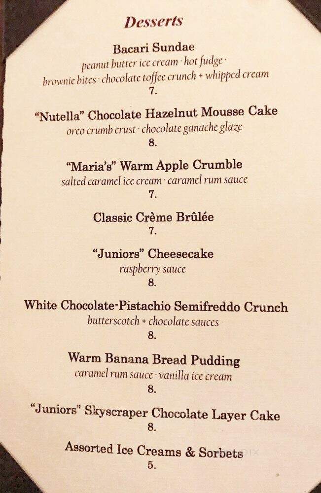 Bacari Grill - Washington Township, NJ menu_pic