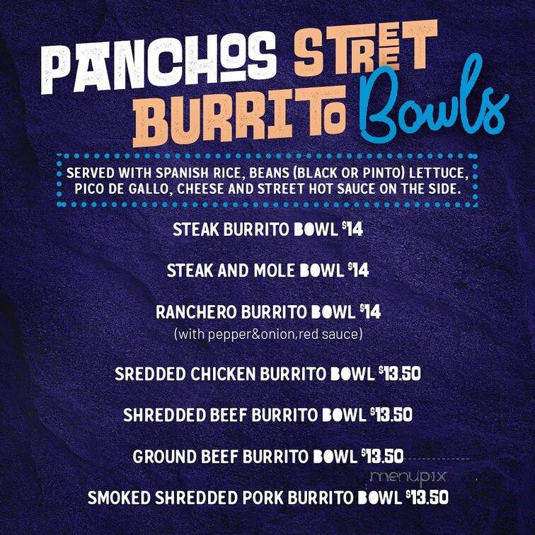 Ponchos Burritos - New Milford, NJ menu_pic