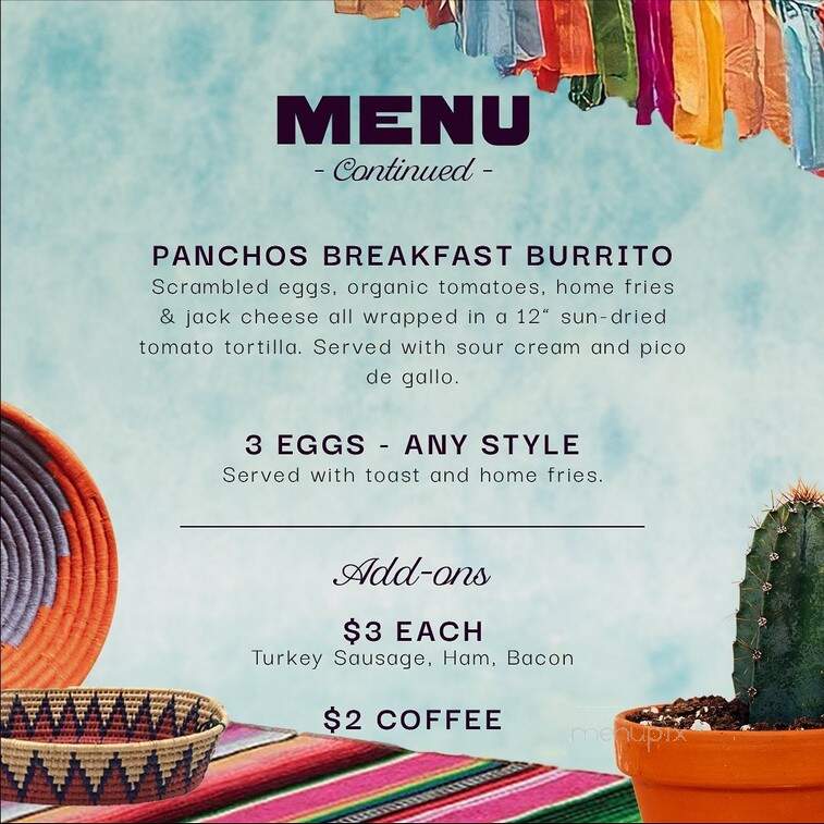 Ponchos Burritos - New Milford, NJ menu_pic