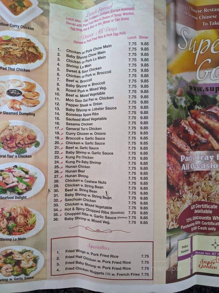 New Super Golden Restaurant - Sea Bright, NJ menu_pic