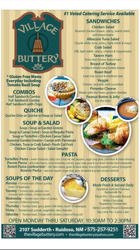 Village Buttery - Ruidoso, NM menu_pic