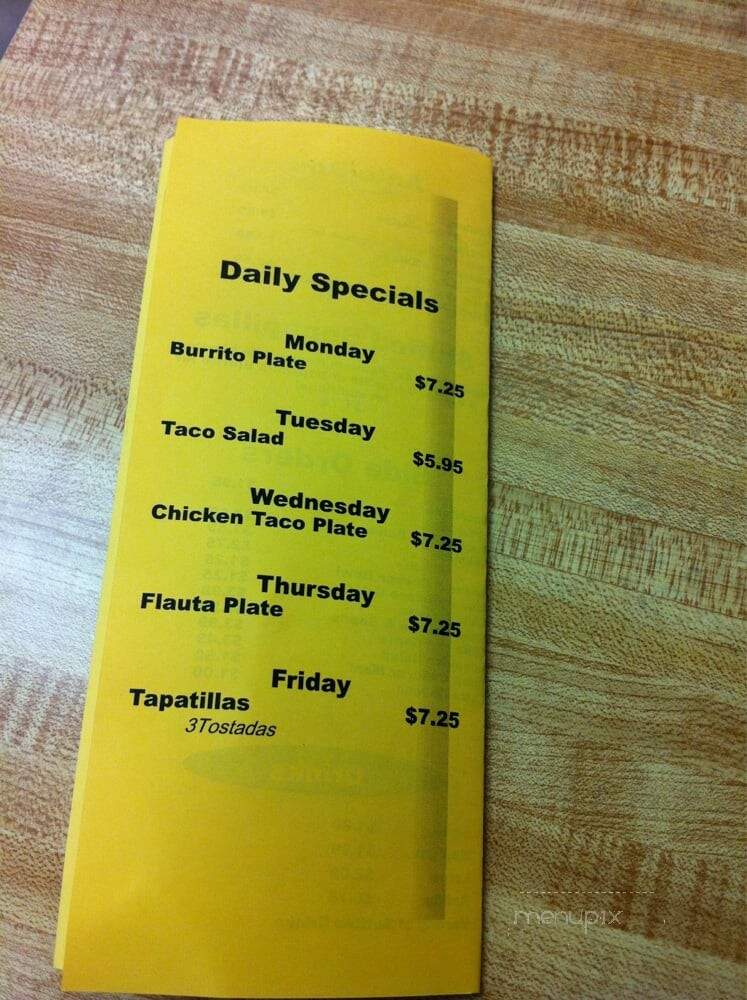 Pericos - Albuquerque, NM menu_pic