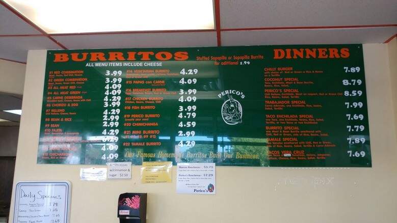 Pericos - Albuquerque, NM menu_pic