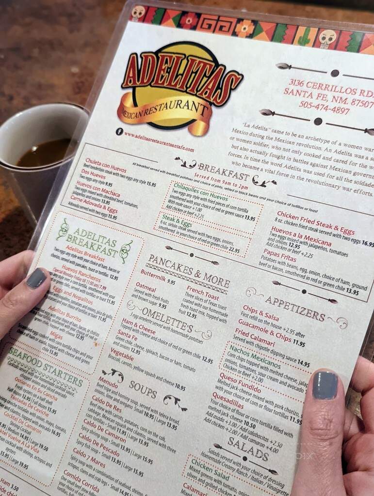 Adelitas Restaurant - Santa Fe, NM menu_pic