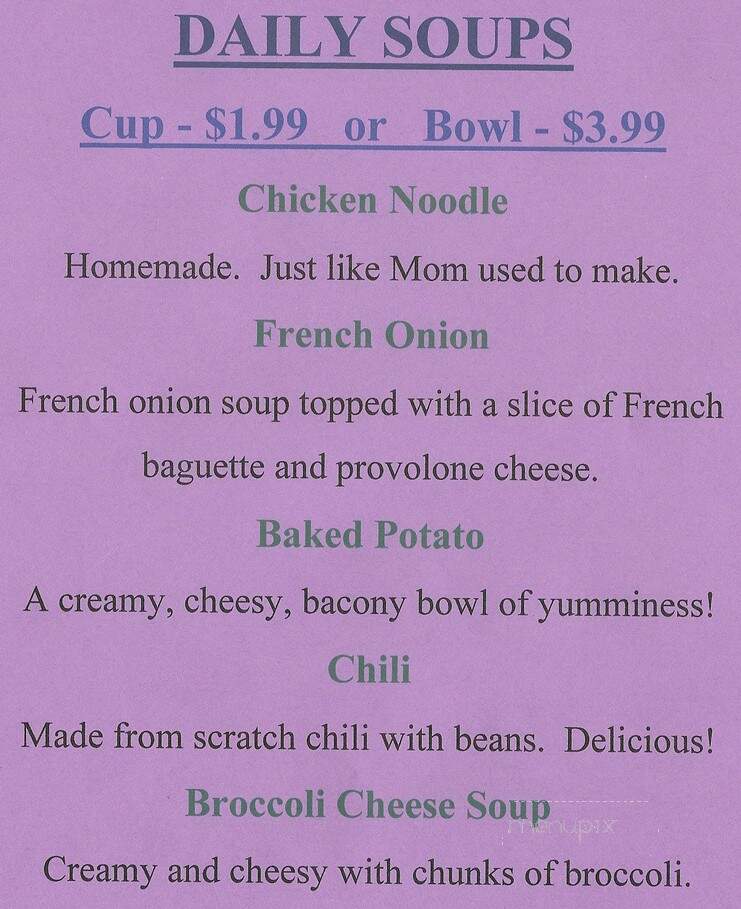 Shotgun Willie's - Red River, NM menu_pic