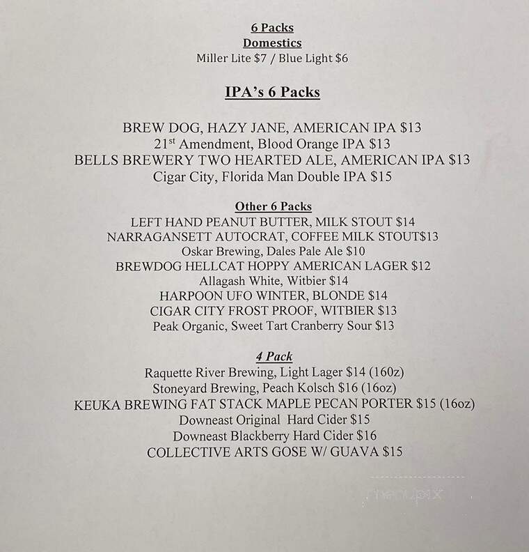 Art's Jug - Watertown, NY menu_pic