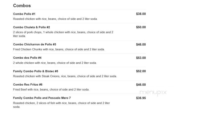 Caridad Restaurant - Corona, NY menu_pic