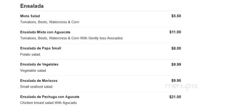 Caridad Restaurant - Corona, NY menu_pic