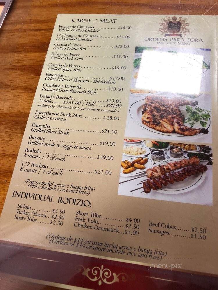 Churrasqueira Bairrada Restaurant - Mineola, NY menu_pic