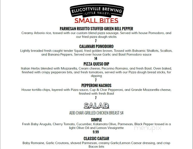 Ellicottville Brewing Co - Ellicottville, NY menu_pic