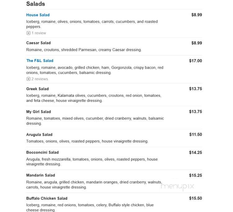 Frankie & Louie's Restaurant - Port Chester, NY menu_pic