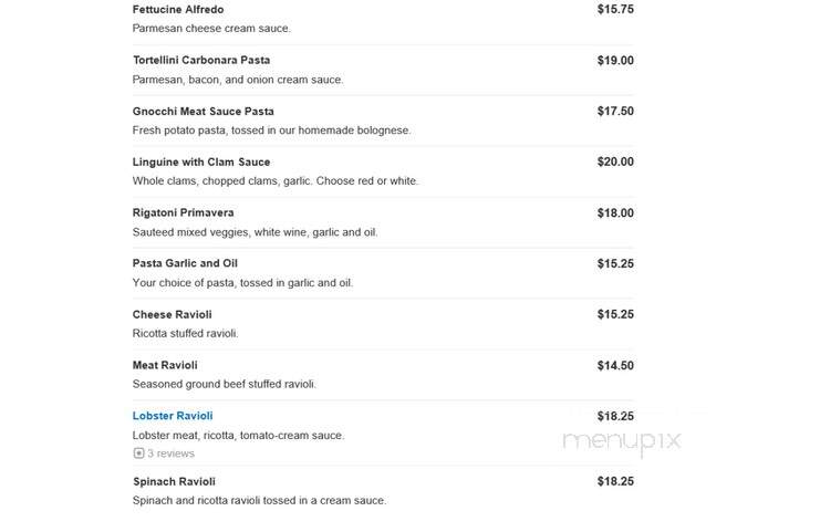 Frankie & Louie's Restaurant - Port Chester, NY menu_pic