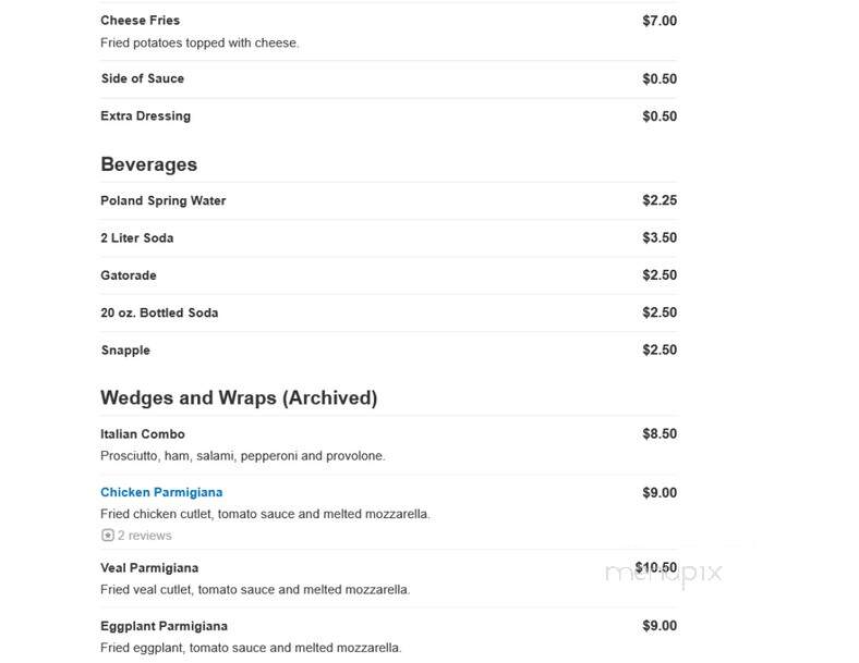 Frankie & Louie's Restaurant - Port Chester, NY menu_pic