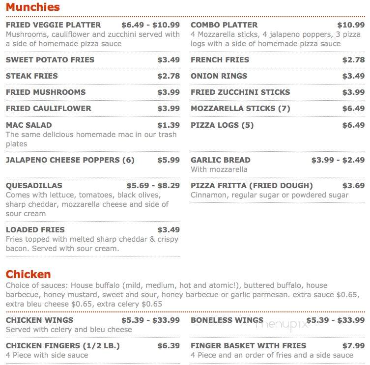 J & L's Pizza Korner - Fairport, NY menu_pic