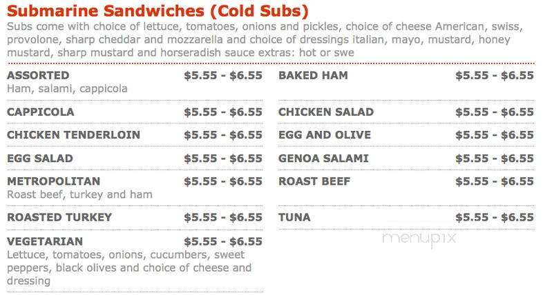 J & L's Pizza Korner - Fairport, NY menu_pic