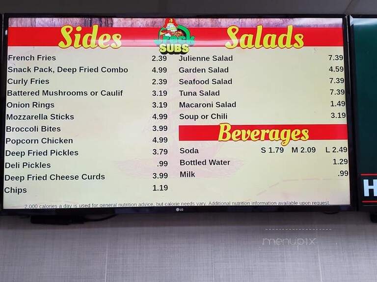 Jreck Subs - Massena, NY menu_pic