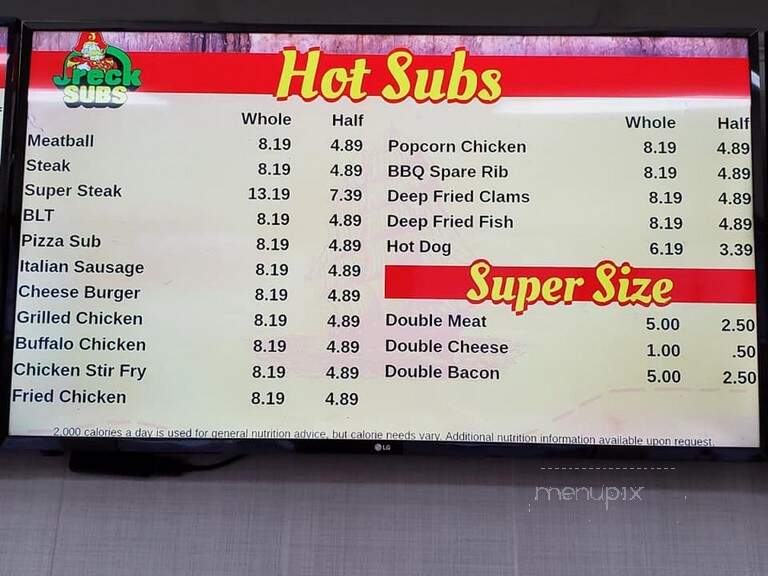 Jreck Subs - Massena, NY menu_pic