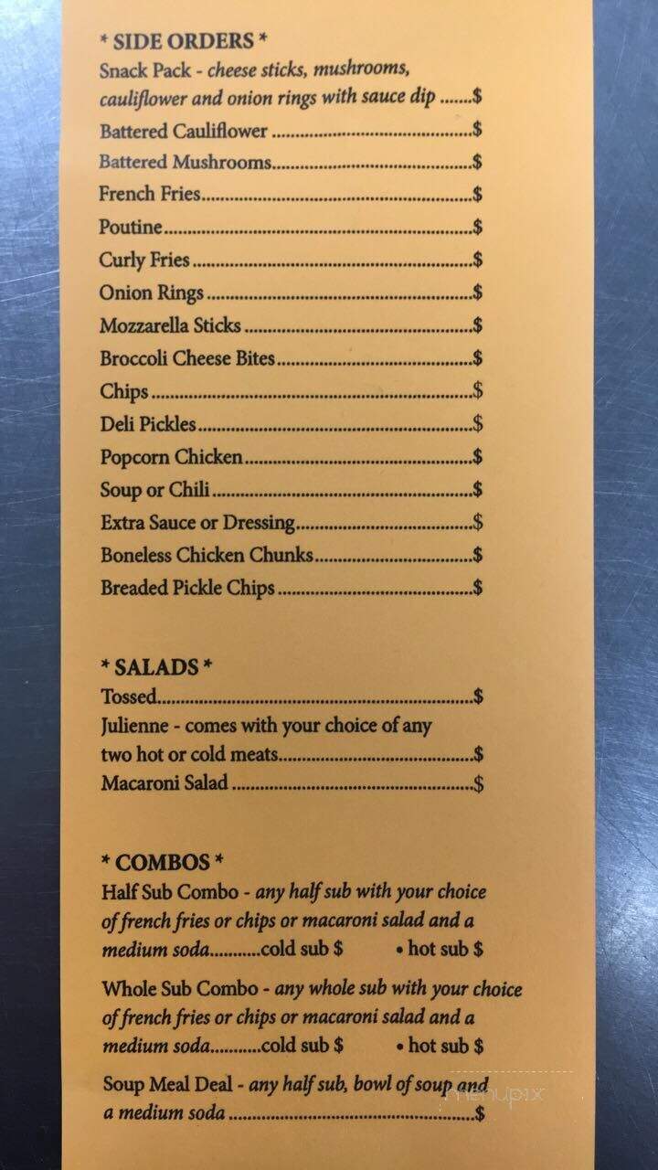 Jreck Subs - Massena, NY menu_pic