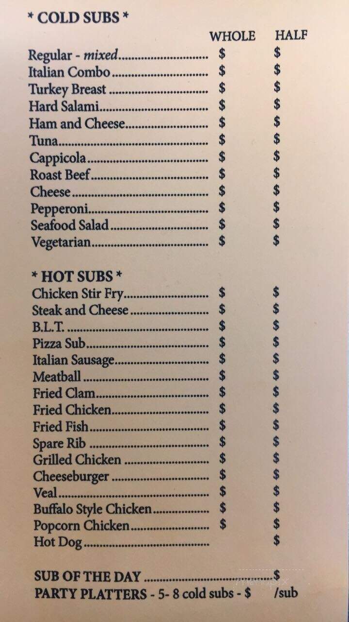 Jreck Subs - Massena, NY menu_pic
