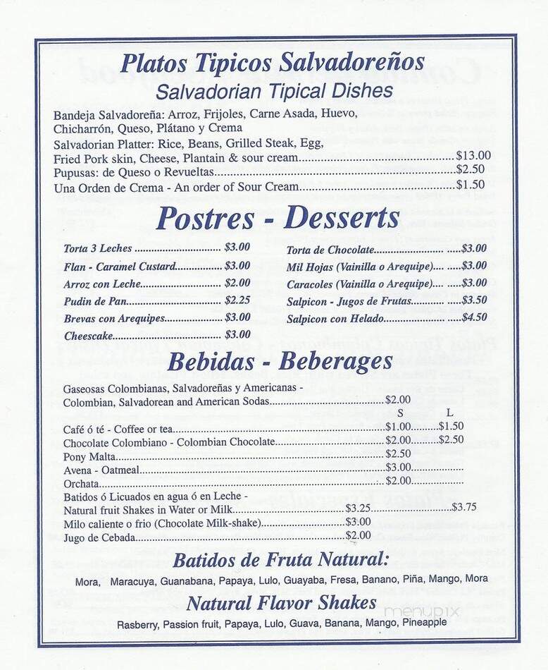 La Calidad Bakery - Freeport, NY menu_pic