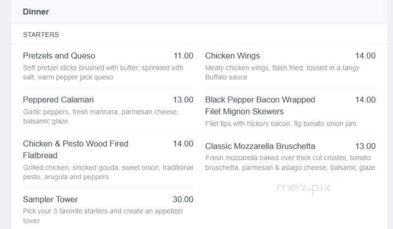 Longfellows Inn & Restaurant - Saratoga Springs, NY menu_pic