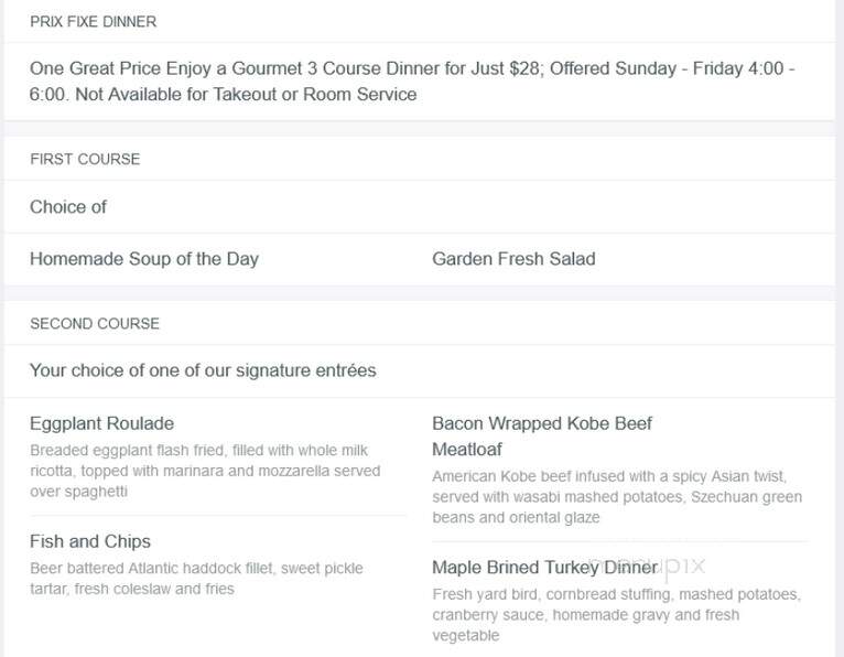 Longfellows Inn & Restaurant - Saratoga Springs, NY menu_pic