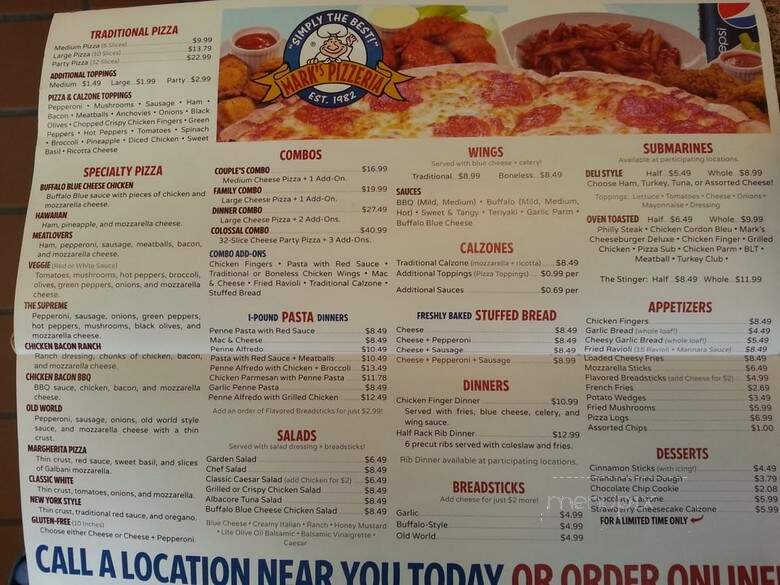 Mark's Pizzeria - Lockport, NY menu_pic