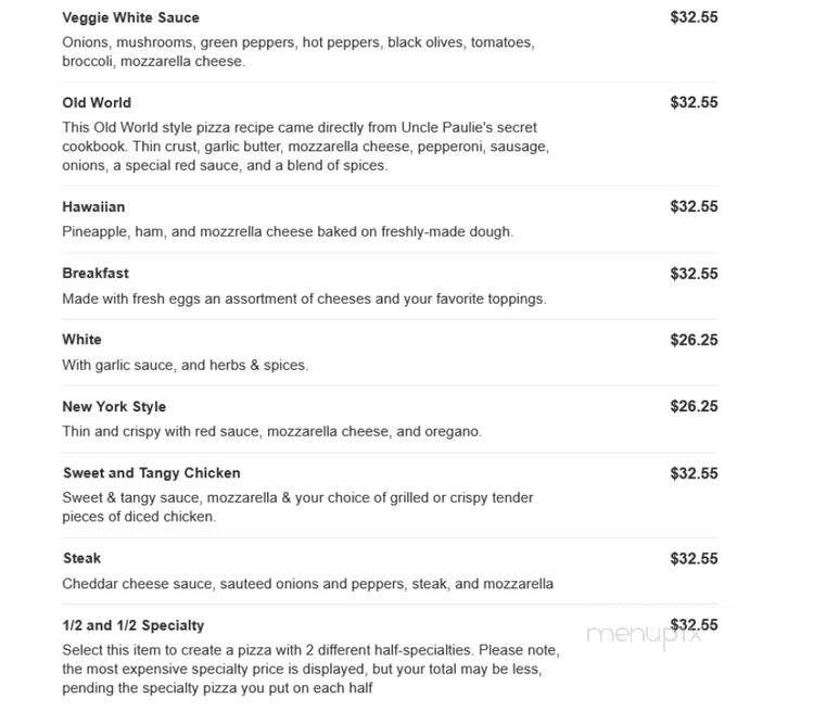 Mark's Pizzeria - Walworth, NY menu_pic