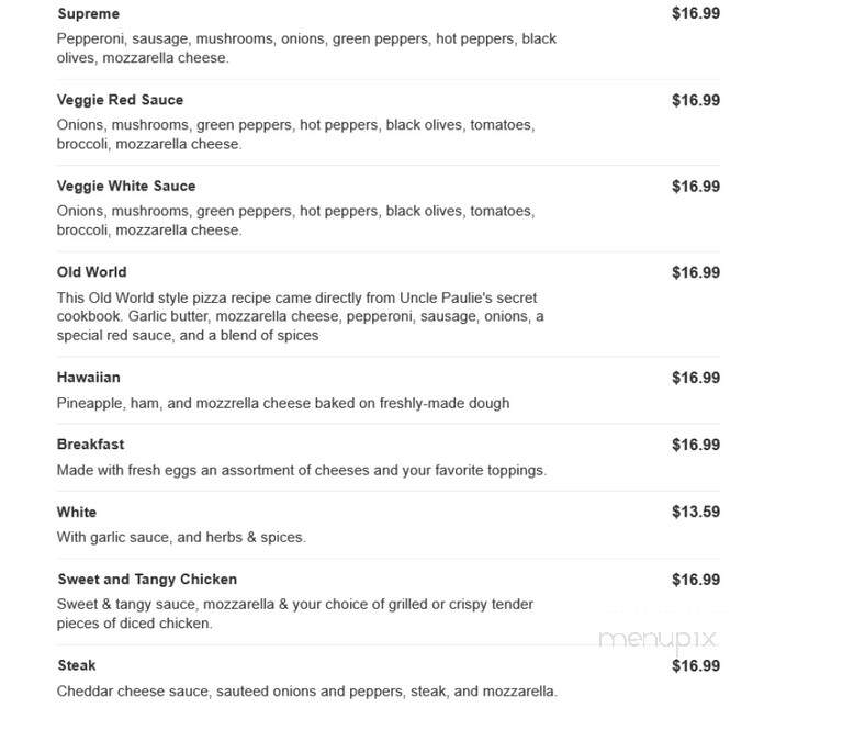 Mark's Pizzeria - Walworth, NY menu_pic