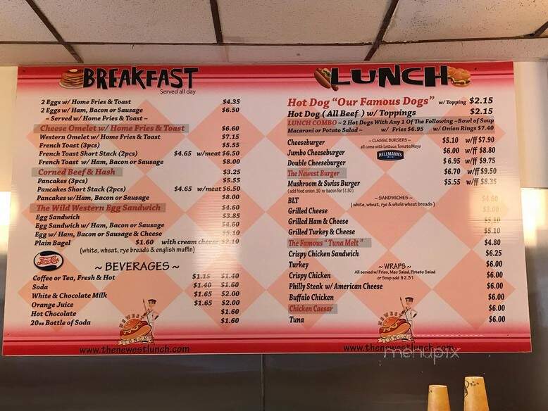 Newest Lunch - Schenectady, NY menu_pic