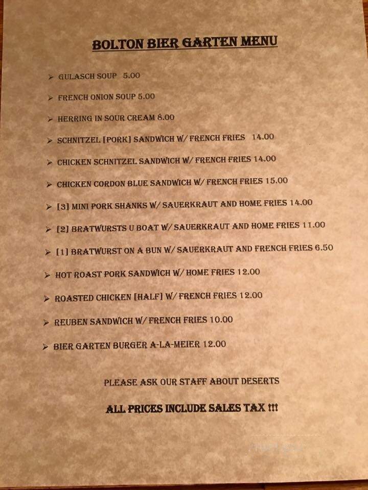 Pumpernickel's Restaurant - Bolton Landing, NY menu_pic